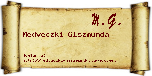 Medveczki Giszmunda névjegykártya